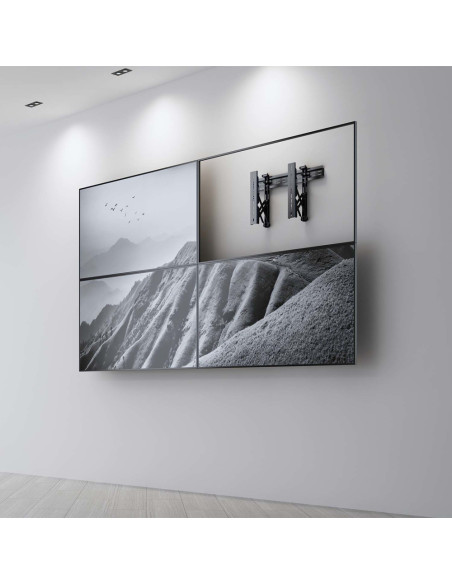 AISENS Soporte para Videowall Nivelable y Función Pop-Out para TV 45Kg de 37-70, Negro