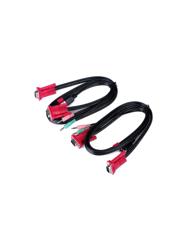 AISENS A111-0064 interruptor KVM Montaje en rack Negro