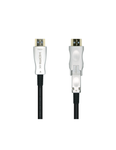 AISENS Cable HDMI V2.0 AOC Desmontable Premium Alta Velocidad / HEC 4k@60Hz 4:4:4 18Gbps, A/M-D/A/M, Negro, 20m