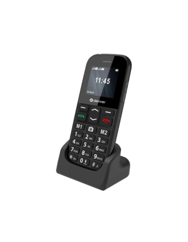 Denver BAS-18800L teléfono móvil 4,5 cm (1.77") Negro Teléfono para personas mayores