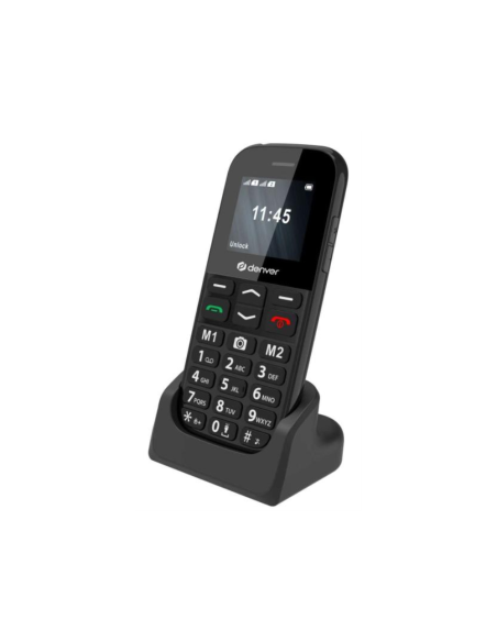Denver BAS-18800L teléfono móvil 4,5 cm (1.77") Negro Teléfono para personas mayores