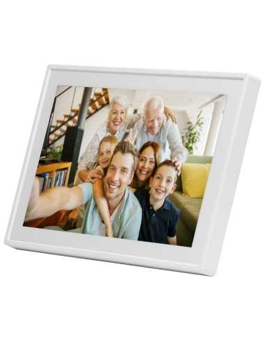 Denver PFF-711WHITE marco fotográfico digital Blanco 17,8 cm (7") Pantalla táctil Wifi
