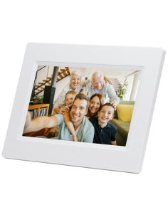 Denver PFF-710WHITE marco fotográfico digital Blanco 17,8 cm (7") Pantalla táctil Wifi