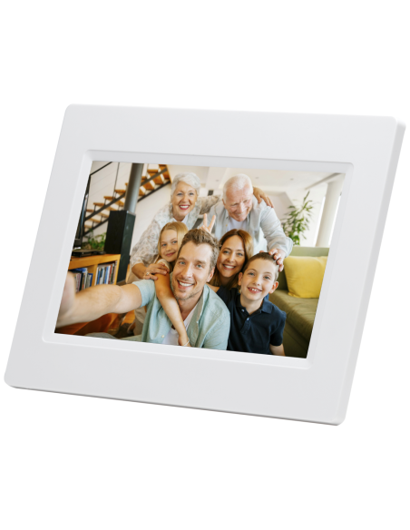 Denver PFF-710WHITE marco fotográfico digital Blanco 17,8 cm (7") Pantalla táctil Wifi