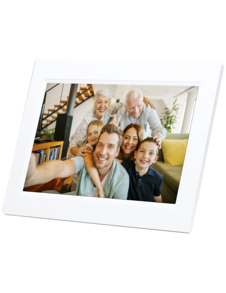 Denver PFF-1010WHITE marco fotográfico digital Blanco 25,6 cm (10.1") Pantalla táctil Wifi