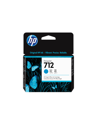 HP Cartucho de Tinta DesignJet 712 cian de 29 ml