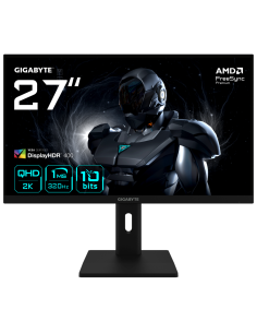 GIGABYTE G27Q3 Monitor Gaming 27” 2K QHD - 2560 x 1440, 320Hz, 1ms, 350 cd/m², FreeSync Premium, Display HDR400, HDMI 2.0, Displ