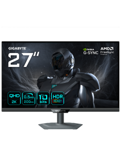 GIGABYTE G27Q20 Monitor Gaming 27” QHD - 2560 x 1440, 200Hz, 0.5ms, Compatible con G-Sync, FreeSync Premium, HDR10, HDMI 2.0, Di