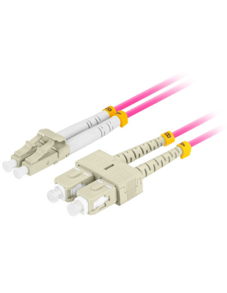 Lanberg FO-LUSU-MD41-0020-VT Cable de fibra óptica e InfiniBand 2 m 2x LC 2x SC LC/SC Rosa