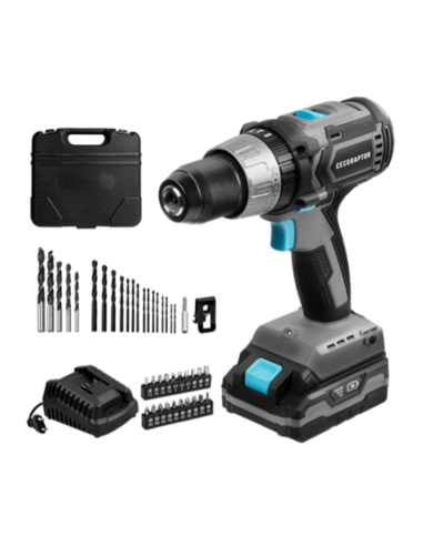 Cecotec 70008 taladro 1550 RPM Negro, Azul, Gris