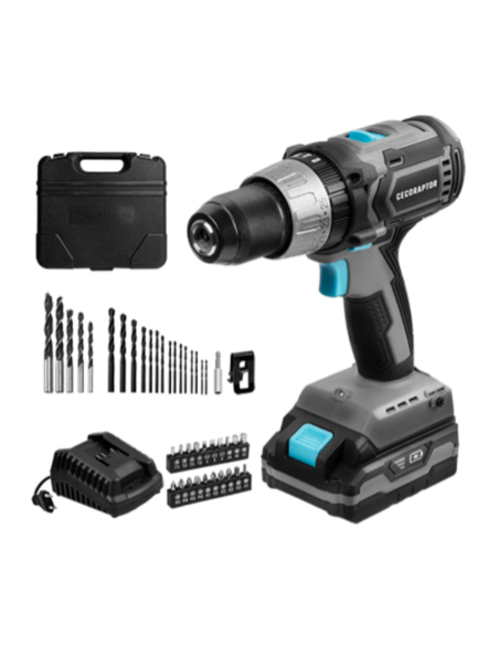 Cecotec 70008 taladro 1550 RPM Negro, Azul, Gris