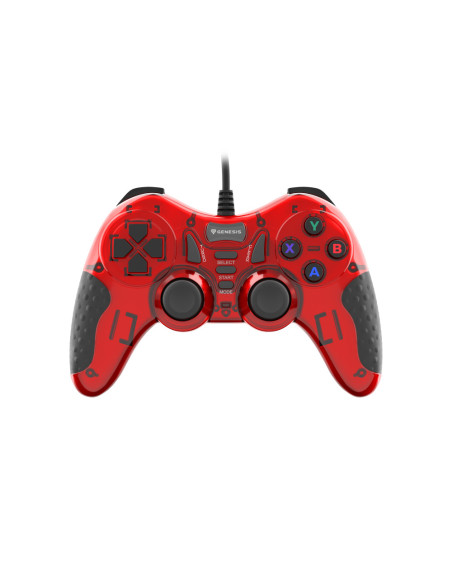 GENESIS MANGAN 200 Rojo USB 2.0 Gamepad Analógico/Digital PC