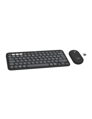 Logitech 920-012227 teclado Ratón incluido Universal RF Wireless + Bluetooth QWERTY Español Grafito