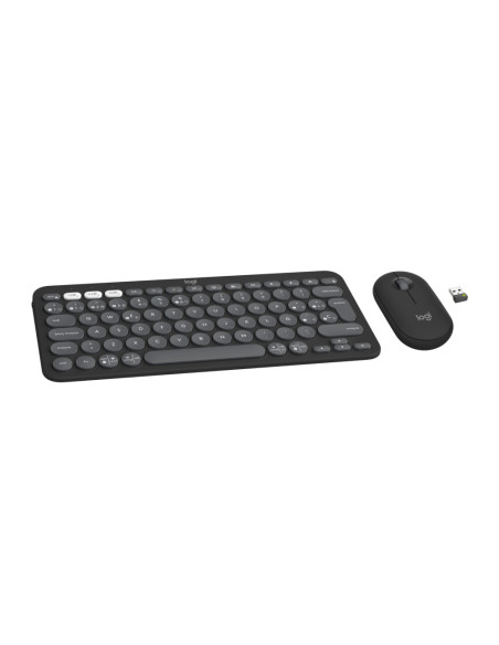 Logitech 920-012227 teclado Ratón incluido Universal RF Wireless + Bluetooth QWERTY Español Grafito