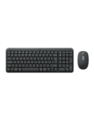 Logitech MK250 Compact Bluetooth Wireless Combo teclado Ratón incluido Universal RF Wireless + Bluetooth QWERTY Español Grafito
