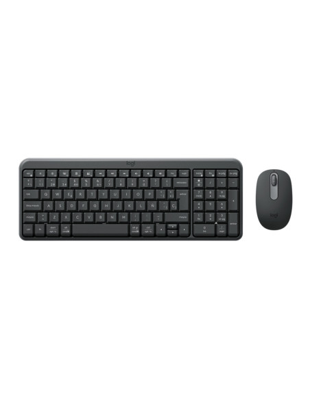 Logitech MK250 Compact Bluetooth Wireless Combo teclado Ratón incluido Universal RF Wireless + Bluetooth QWERTY Español Grafito