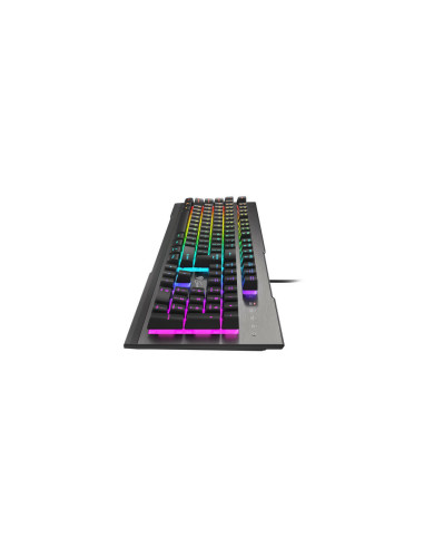 GENESIS Rhod 500 RGB teclado Juego USB QWERTY Portugués Negro, Plata