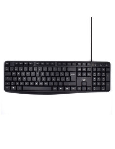 Ewent EW3001 teclado Oficina USB QWERTY Español Negro