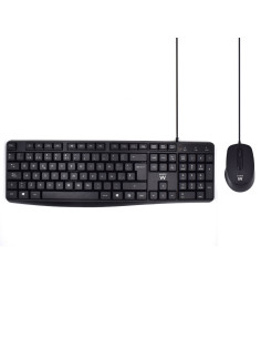 Ewent EW3006 teclado Ratón incluido Oficina USB QWERTY Español Negro