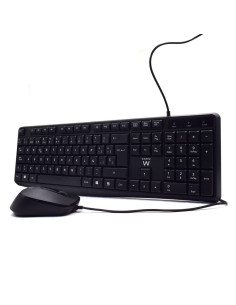 Ewent EW3006 teclado Ratón incluido Oficina USB QWERTY Español Negro 2