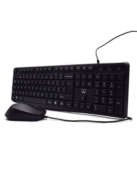 Ewent EW3007 teclado Ratón incluido Oficina USB QWERTY Portugués Negro