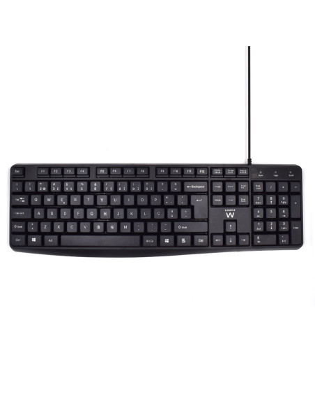 Ewent EW3002 teclado Oficina USB QWERTY Portugués Negro