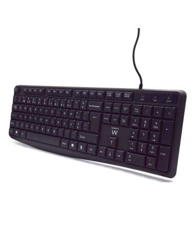 Ewent EW3002 teclado Oficina USB QWERTY Portugués Negro