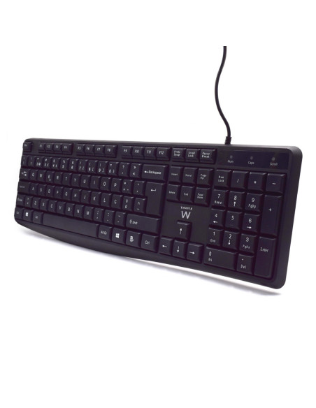 Ewent EW3002 teclado Oficina USB QWERTY Portugués Negro