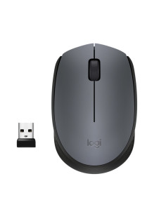 Logitech M170 Grey-K ratón Oficina Ambidextro RF inalámbrico Óptico 1000 DPI