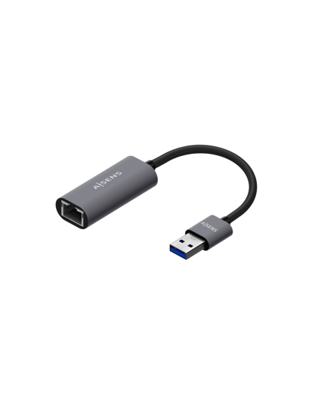 AISENS Conversor USB 3.0 A Ethernet Gigabit 10/100/1000 Mbps, Gris, 15cm