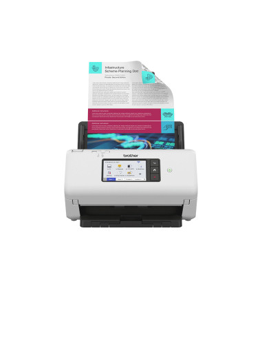 Brother ADS-4700W escaner ADF + escáner alimentado por hojas 600 x 600 DPI A4 Negro, Blanco
