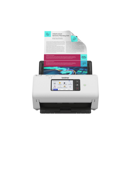 Brother ADS-4700W escaner ADF + escáner alimentado por hojas 600 x 600 DPI A4 Negro, Blanco