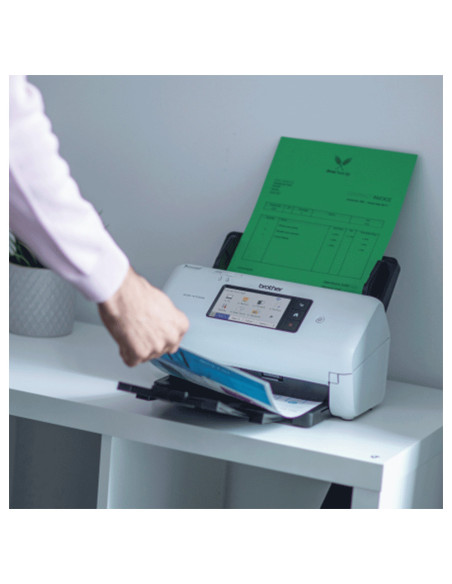 Brother ADS-4700W escaner ADF + escáner alimentado por hojas 600 x 600 DPI A4 Negro, Blanco