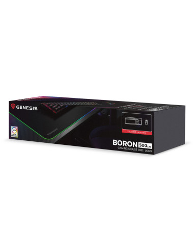 GENESIS Boron 500 XXL RGB Alfombrilla de ratón para juegos Negro