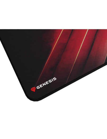 GENESIS Carbon 500 Maxi Flash G2 Alfombrilla de ratón para juegos Negro, Rojo