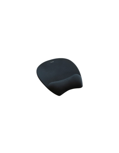 TooQ Alfombrilla para ratón ergonómica con reposamuñecas de Espuma Viscoelástica, Negro