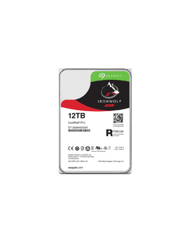 Seagate IronWolf Pro ST12000NT001 disco duro interno 12 TB 7200 RPM 256 MB 3.5" Serial ATA III