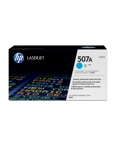 HP Cartucho de tóner original LaserJet 507A cian