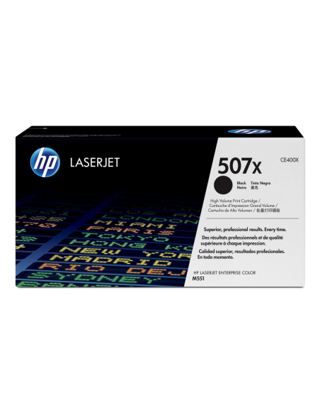 HP Cartucho de tóner original LaserJet 507X de alta capacidad negro