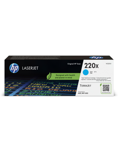 HP Cartucho de tóner Original LaserJet 220X cian