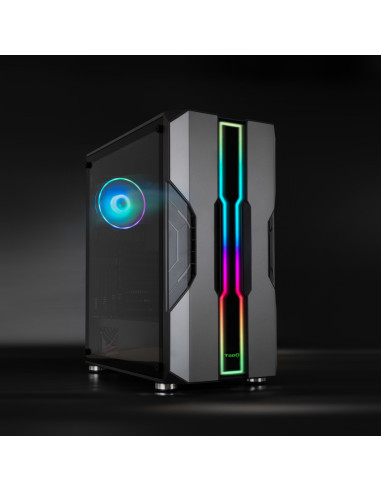 TooQ Caja Semitorre Gaming TQGCC103-B “NIGHTCITY” Negra