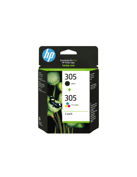 HP Paquete de 2 cartuchos de tinta original 305 tricolor / negro