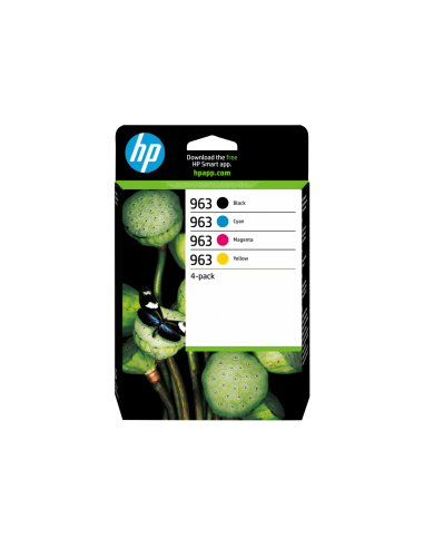 HP Paquete de 4 cartuchos de tinta Original 963 negro/cian/magenta/amarillo