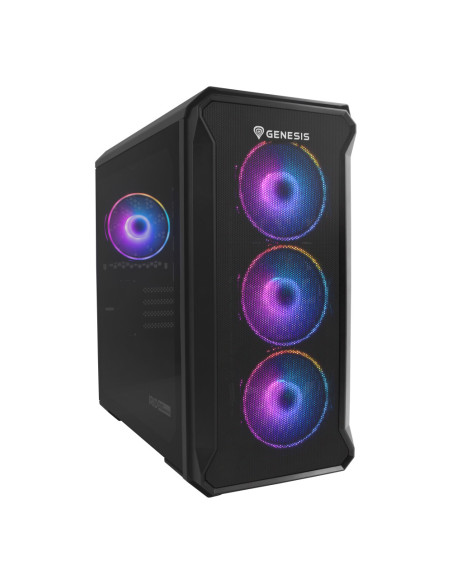 GENESIS Irid 503 ARGB Micro Torre Negro, Transparente
