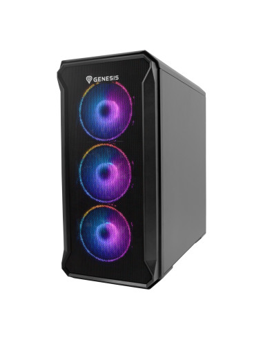 GENESIS Irid 503 ARGB Micro Torre Negro, Transparente