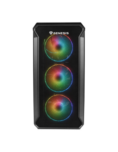 GENESIS Irid 503 ARGB Micro Torre Negro, Transparente