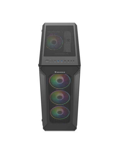 GENESIS Irid 505 ARGB Midi Tower Negro, Transparente