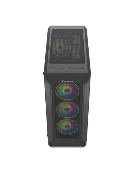 GENESIS Irid 505 ARGB Midi Tower Negro, Transparente