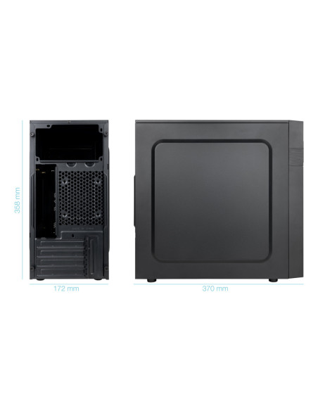 TooQ Caja Minitorre Micro-ATX “ISOBOX ULTRA”, Negra