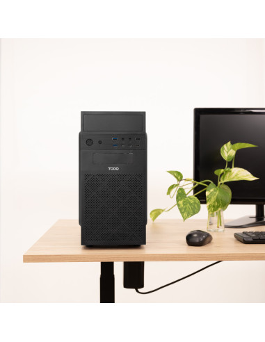 TooQ Caja Minitorre Micro-ATX “ISOBOX ULTRA”, Negra